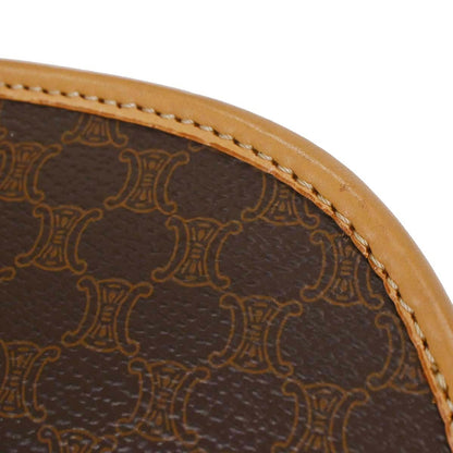 Celine Brown PVC Macadam Shoulder Bag