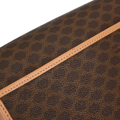 Celine Brown PVC Macadam Shoulder Bag