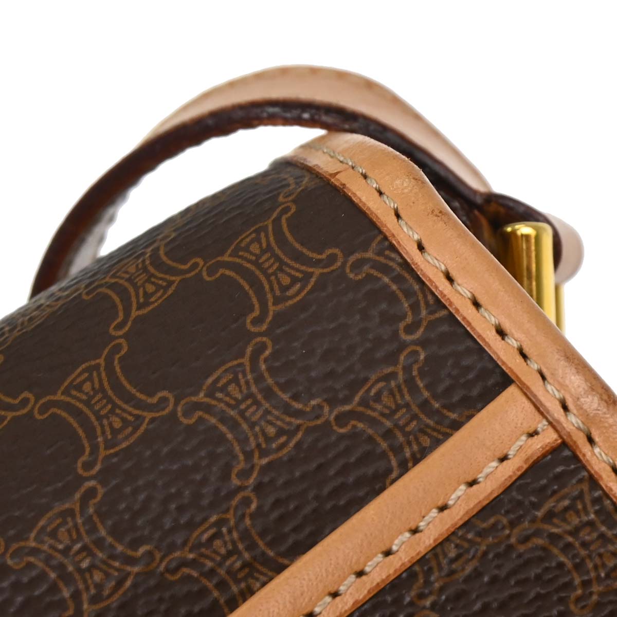 Celine Brown PVC Macadam Shoulder Bag