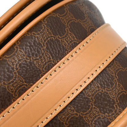 Celine Brown PVC Macadam Shoulder Bag
