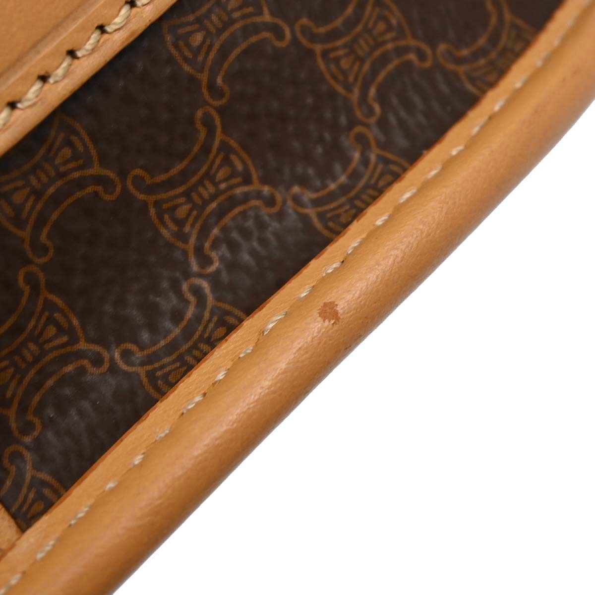 Celine Brown PVC Macadam Shoulder Bag