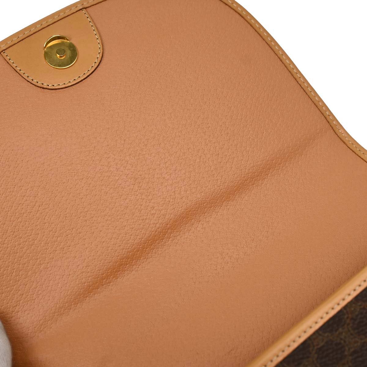 Celine Brown PVC Macadam Shoulder Bag