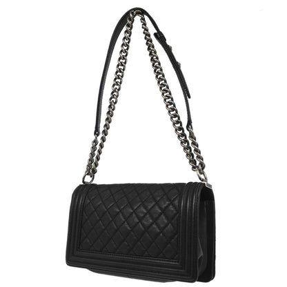 Boy Chanel 2014 Black Calfskin Medium Shoulder Bag