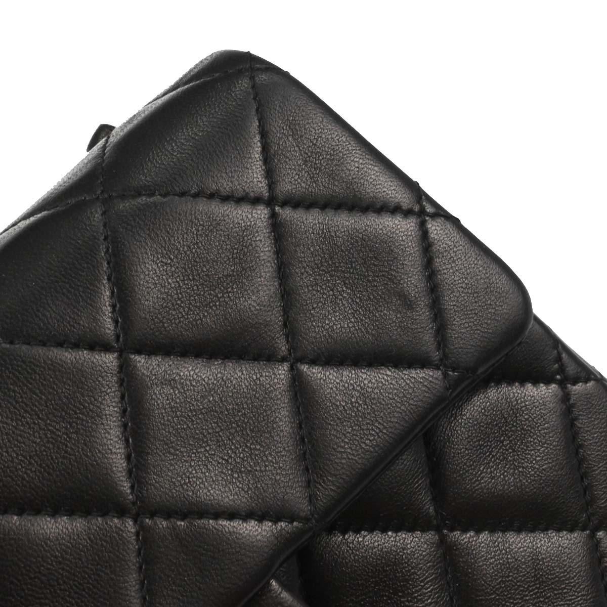 Chanel Black Lambskin Mini Classic Square Flap Shoulder Bag 17