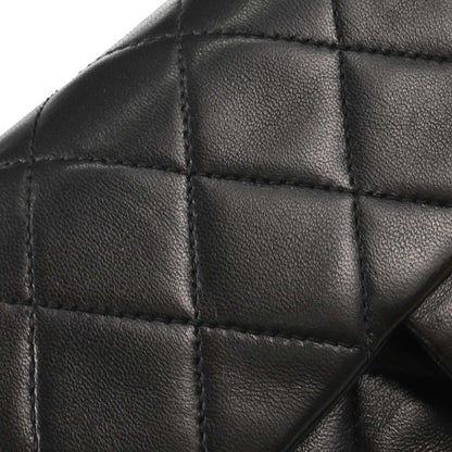Chanel Black Lambskin Mini Classic Square Flap Shoulder Bag 17