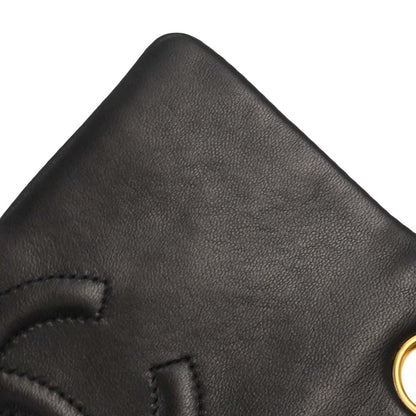 Chanel Black Lambskin Mini Classic Square Flap Shoulder Bag 17