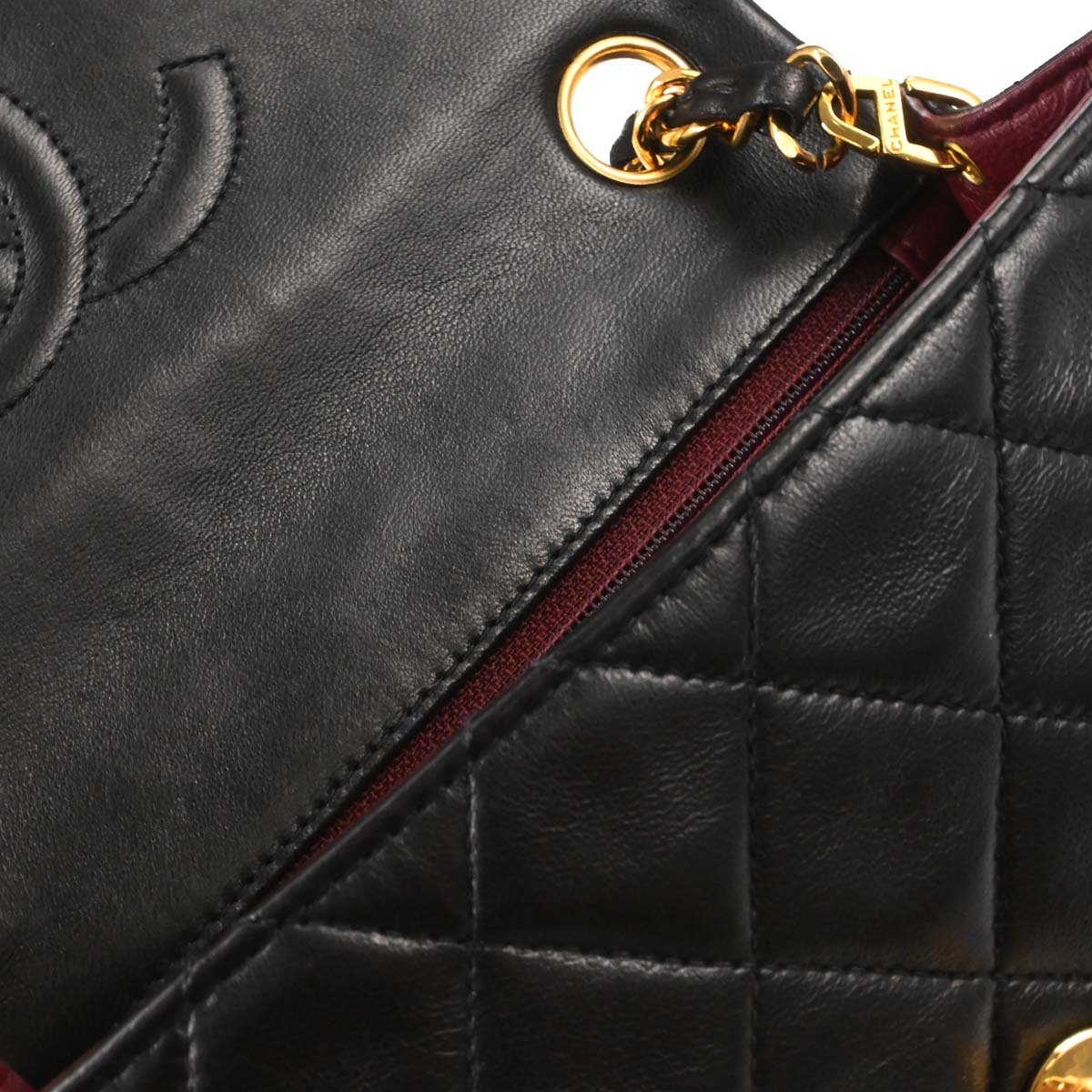 Chanel Black Lambskin Mini Classic Square Flap Shoulder Bag 17