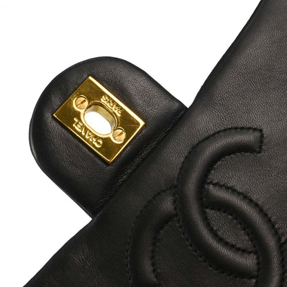 Chanel Black Lambskin Mini Classic Square Flap Shoulder Bag 17