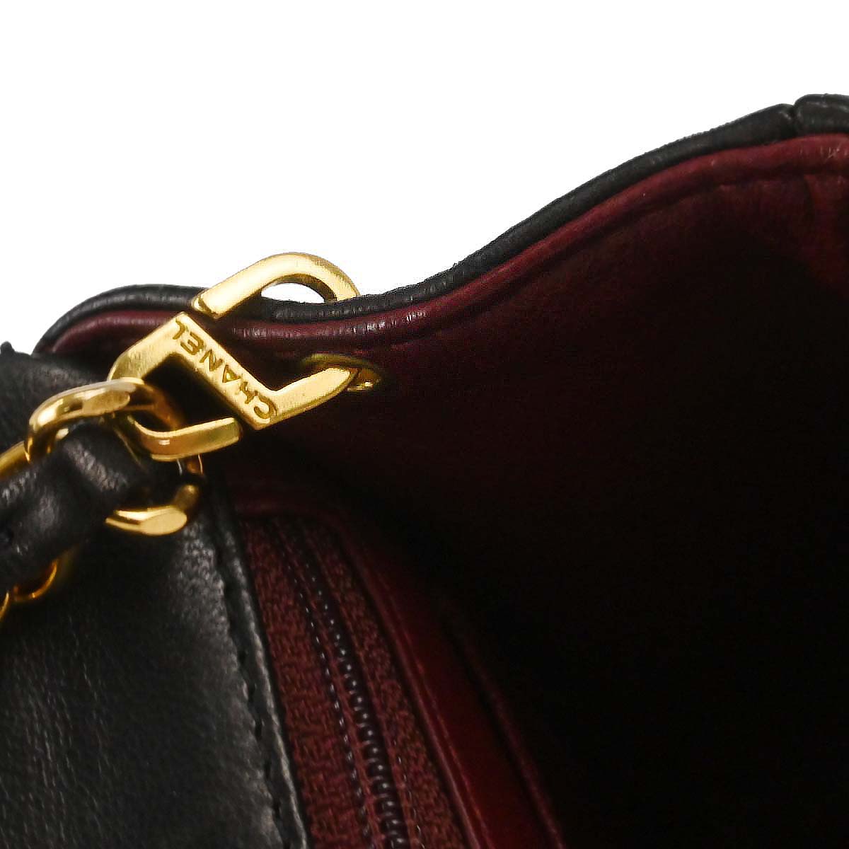 Chanel Black Lambskin Mini Classic Square Flap Shoulder Bag 17