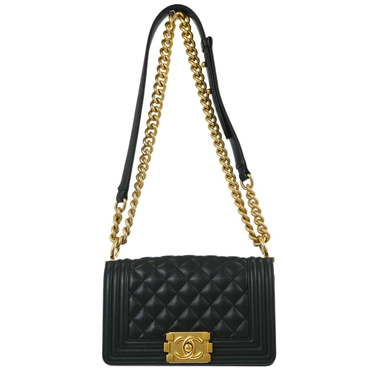 Boy Chanel Black Caviar Small Chain Shoulder Bag