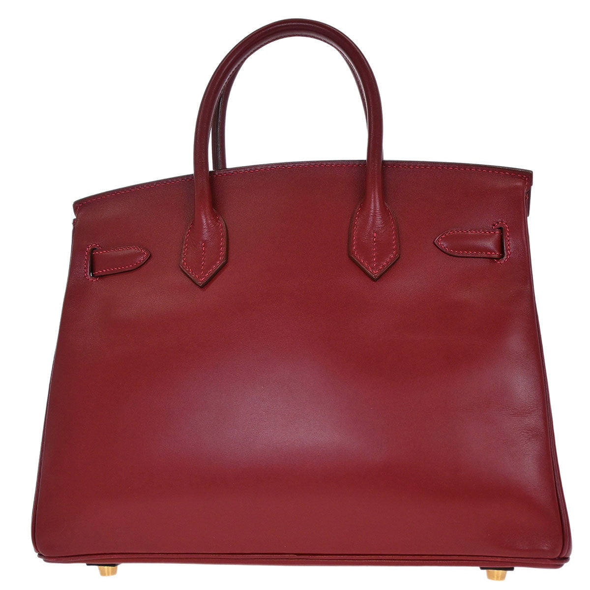 Hermes Rouge Vif Box Calf Birkin 30 Handbag