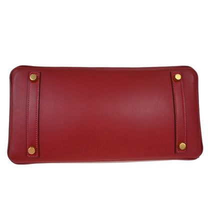 Hermes Rouge Vif Box Calf Birkin 30 Handbag