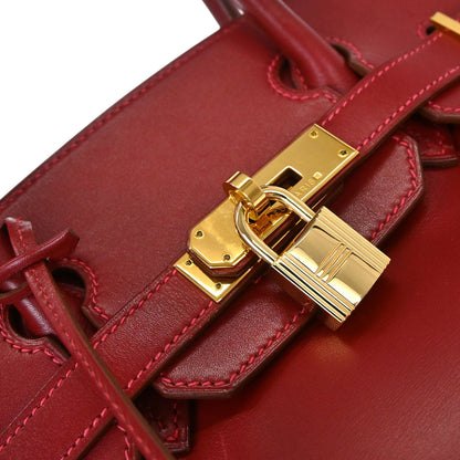 Hermes Rouge Vif Box Calf Birkin 30 Handbag