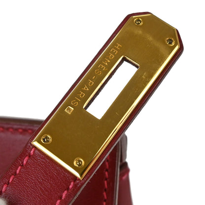Hermes Rouge Vif Box Calf Birkin 30 Handbag