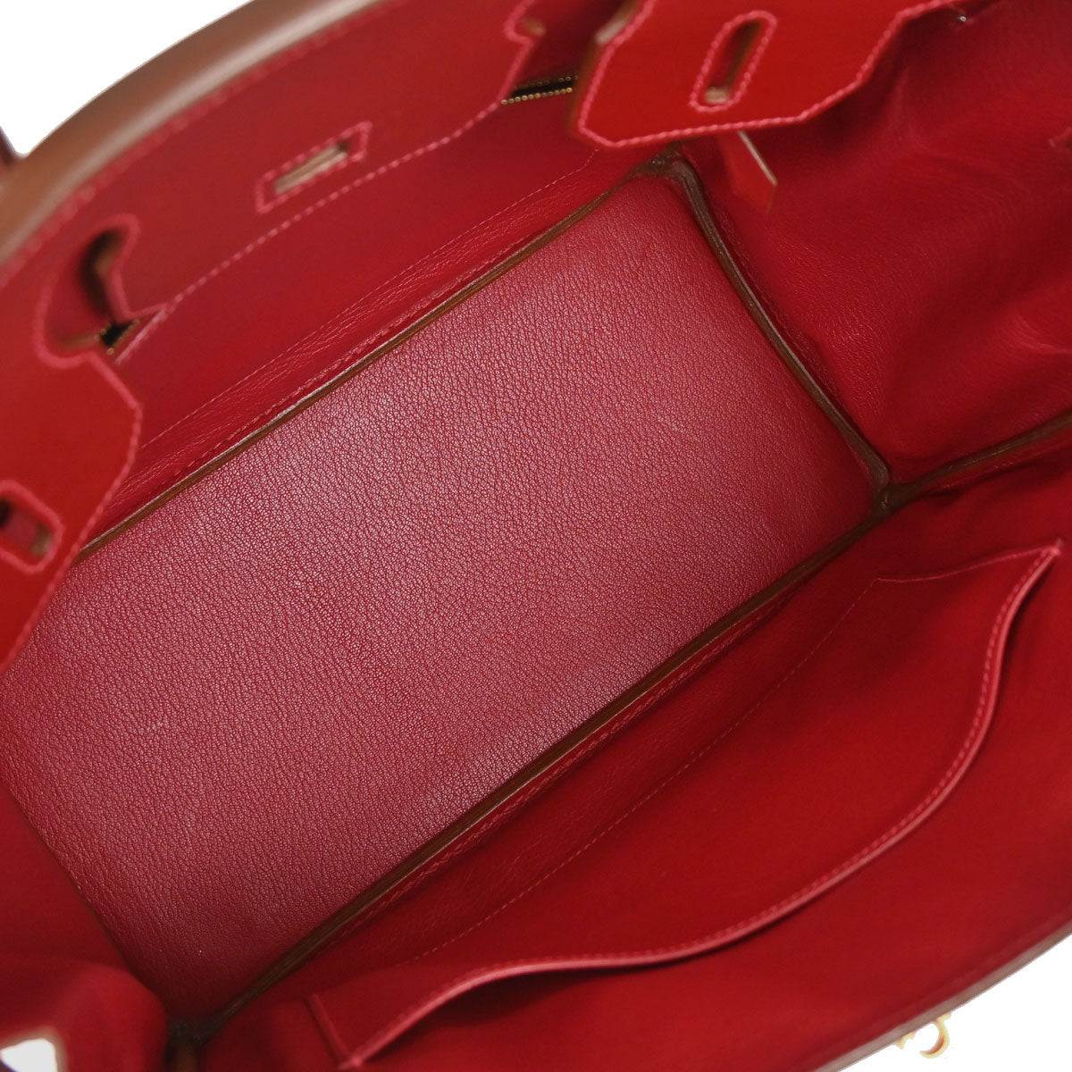 Hermes Rouge Vif Box Calf Birkin 30 Handbag