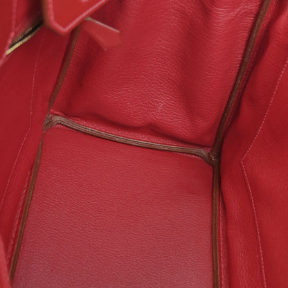 Hermes Rouge Vif Box Calf Birkin 30 Handbag