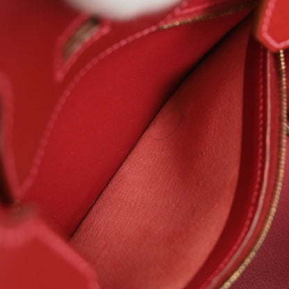 Hermes Rouge Vif Box Calf Birkin 30 Handbag