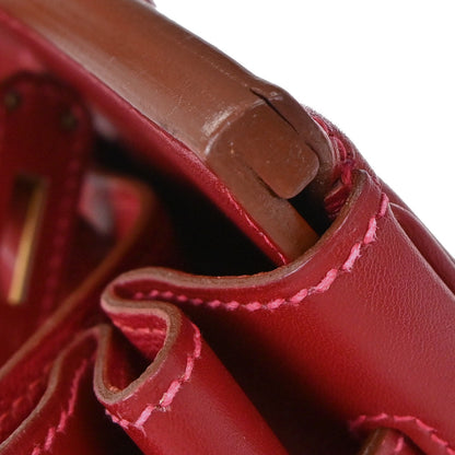 Hermes Rouge Vif Box Calf Birkin 30 Handbag