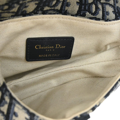 Christian Dior Navy Trotter Oblique Mini Saddle 2way Shoulder Handbag