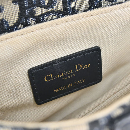 Christian Dior Navy Trotter Oblique Mini Saddle 2way Shoulder Handbag