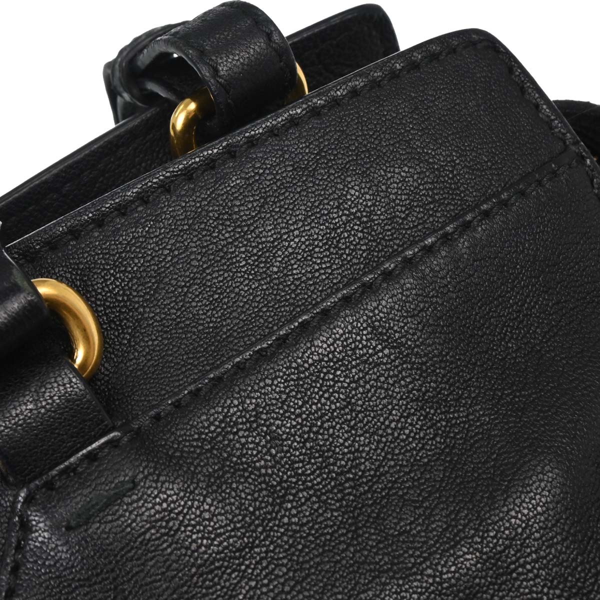 Yves Saint Laurent Black Leather Cabas Chic 2way Shoulder Handbag