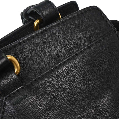 Yves Saint Laurent Black Leather Cabas Chic 2way Shoulder Handbag