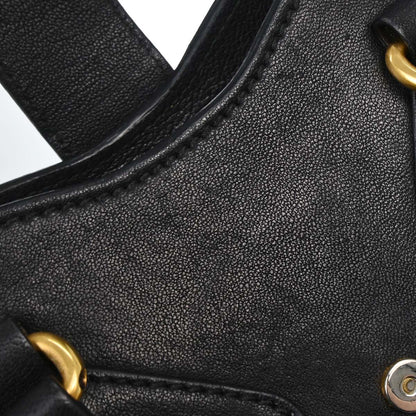 Yves Saint Laurent Black Leather Cabas Chic 2way Shoulder Handbag