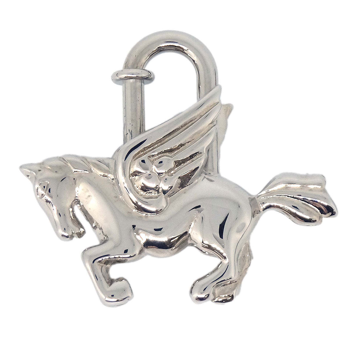 Hermes 1993 Le Cheval Pegasus Cadena Silver Small Good