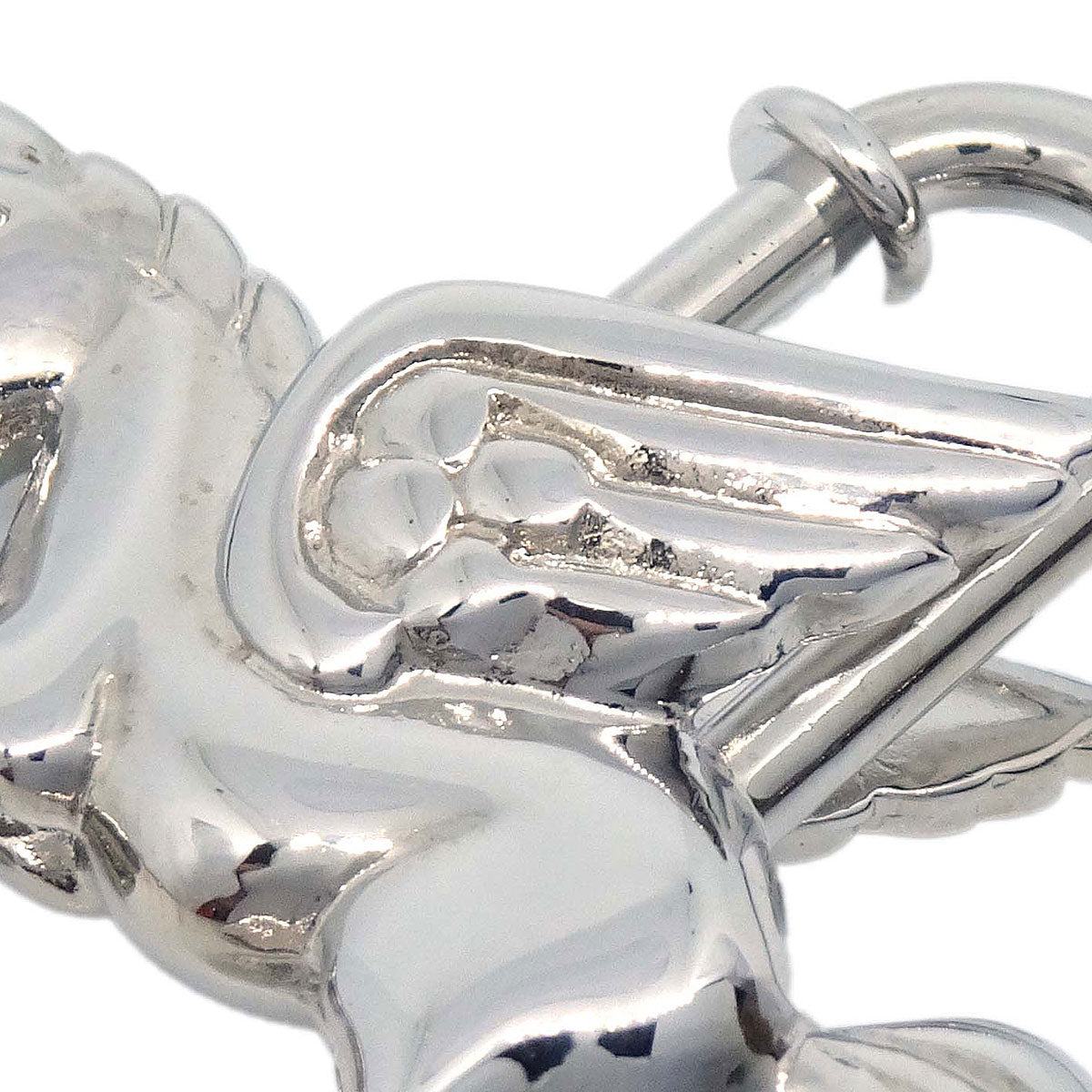 Hermes 1993 Le Cheval Pegasus Cadena Silver Small Good