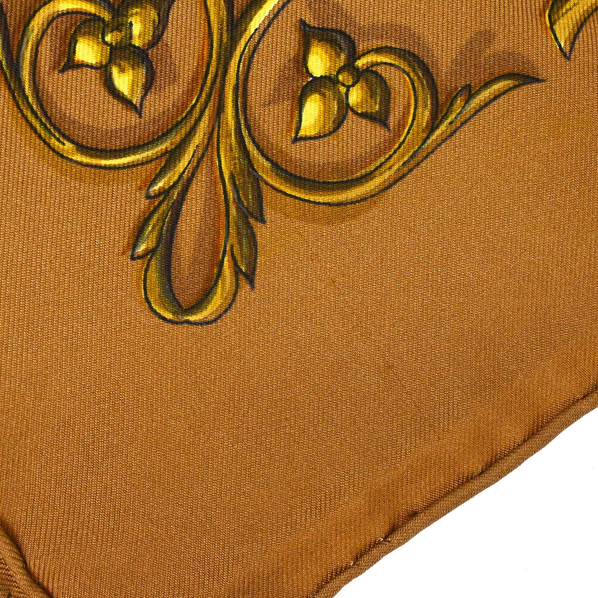 Hermes Scarf Carre 90 Dies et Hore Brown Small Good