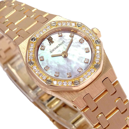 Audemars Piguet Royal Oak Mini 20 Ref.67076OR Quartz Watch 18KPG Diamond