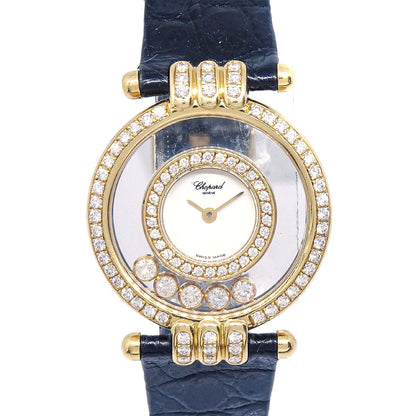 Chopard * Happy Diamonds Ref.20/5605 Quartz Watch 18KYG Diamond Crocodile