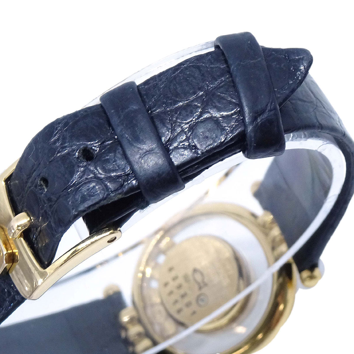 Chopard * Happy Diamonds Ref.20/5605 Quartz Watch 18KYG Diamond Crocodile