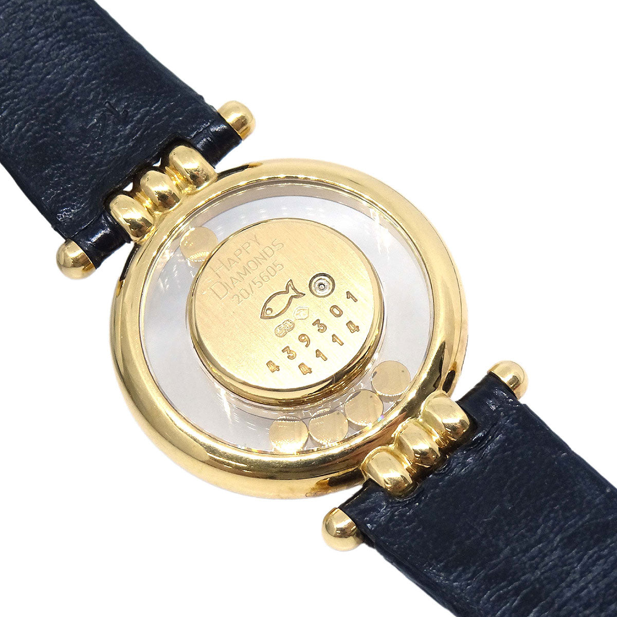 Chopard * Happy Diamonds Ref.20/5605 Quartz Watch 18KYG Diamond Crocodile