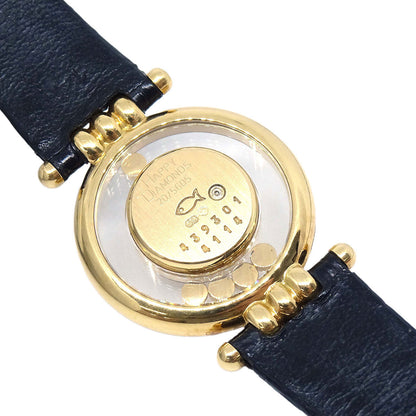 Chopard * Happy Diamonds Ref.20/5605 Quartz Watch 18KYG Diamond Crocodile