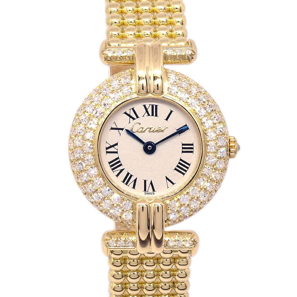 Cartier Must Colisee Ref.1033 Quartz Watch 18KYG Diamond