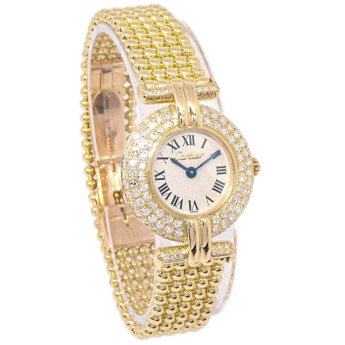 Cartier Must Colisee Ref.1033 Quartz Watch 18KYG Diamond