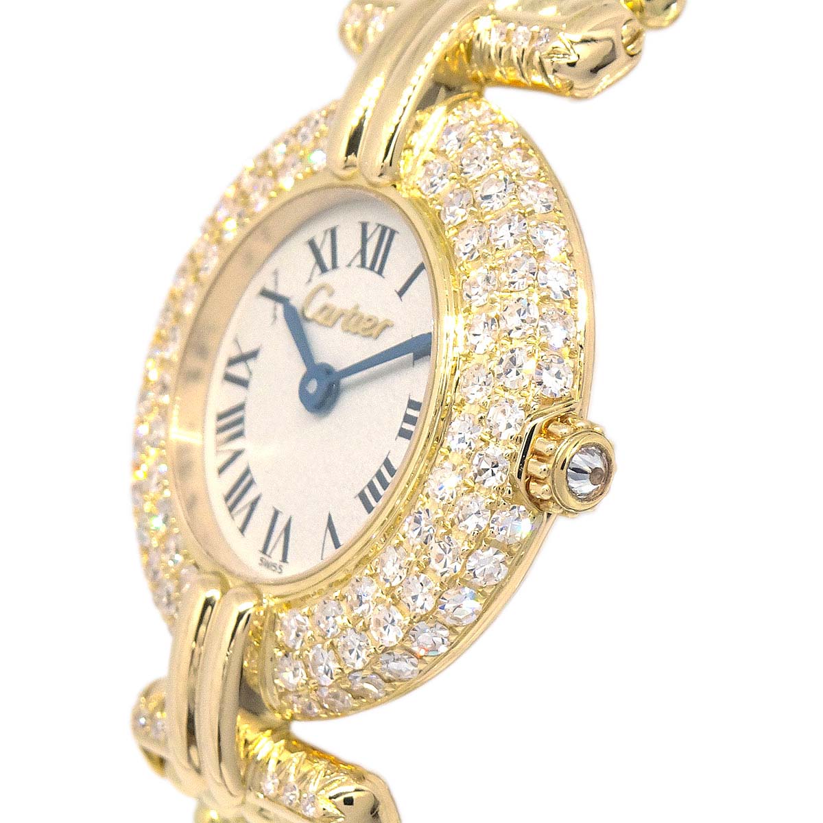 Cartier Must Colisee Ref.1033 Quartz Watch 18KYG Diamond