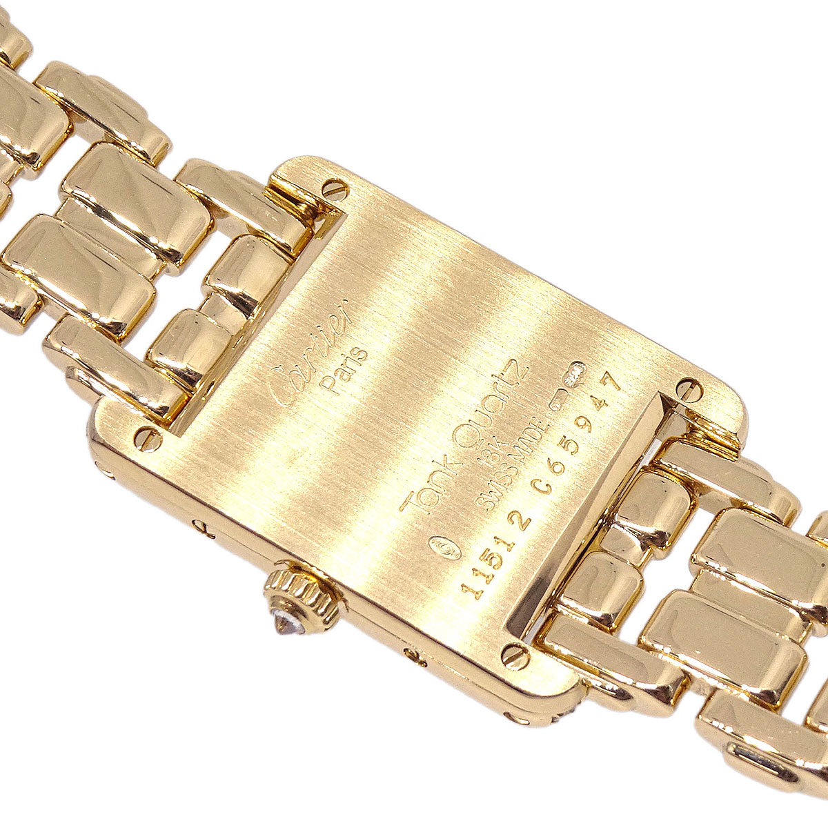 Cartier Tank SM Ref.11512 Quartz Watch 18KYG Diamond