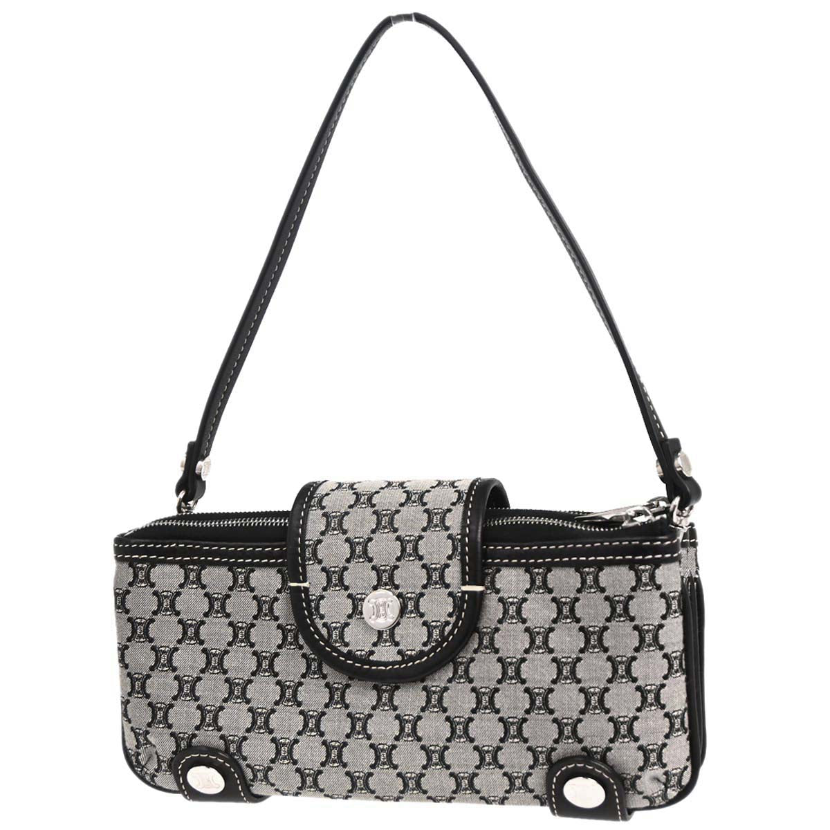 Celine Gray Canvas Macadam Handbag