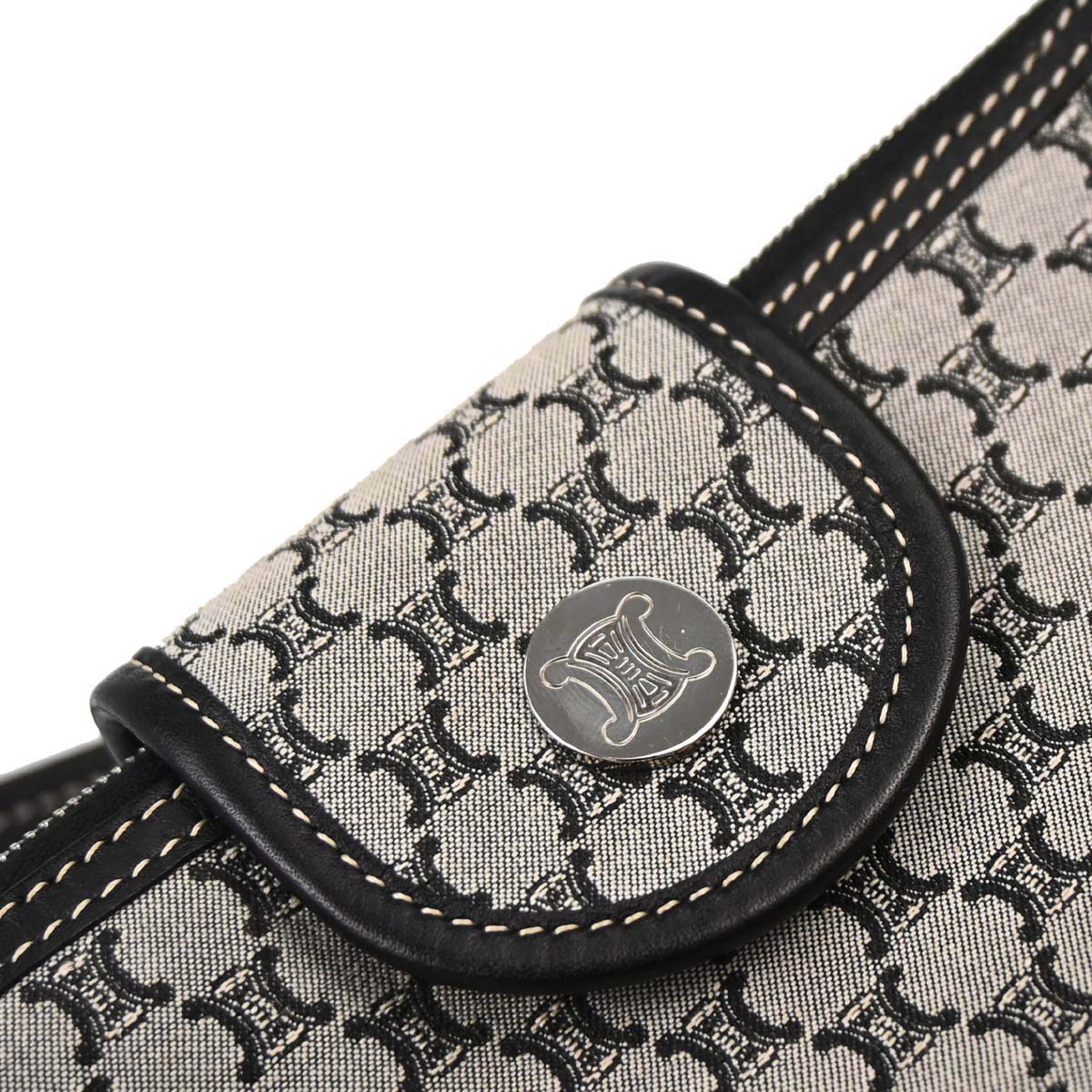 Celine Gray Canvas Macadam Handbag