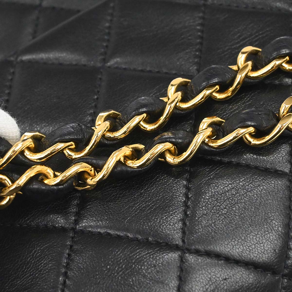 Chanel Black Lambskin Medium Classic Double Flap Shoulder Bag