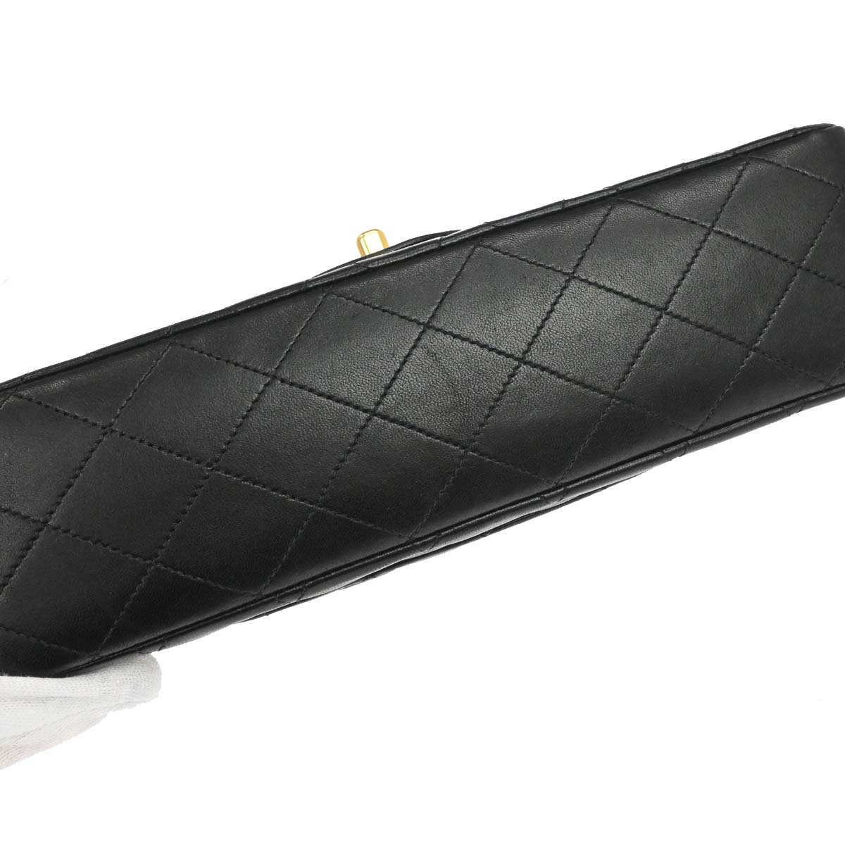 Chanel Black Lambskin Medium Classic Double Flap Shoulder Bag