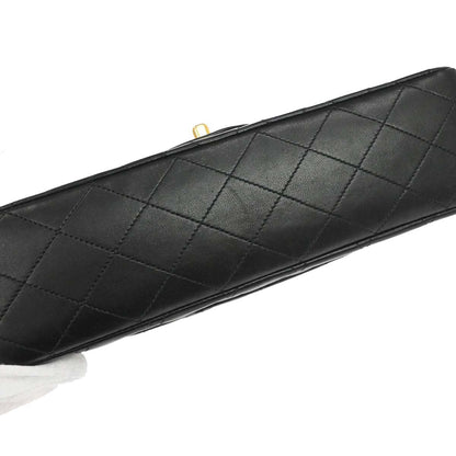 Chanel Black Lambskin Medium Classic Double Flap Shoulder Bag