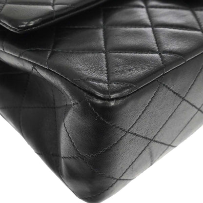 Chanel Black Lambskin Medium Classic Double Flap Shoulder Bag