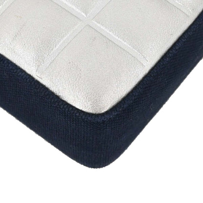 Chanel Navy Silver Canvas No.5 Choco Bar Handbag