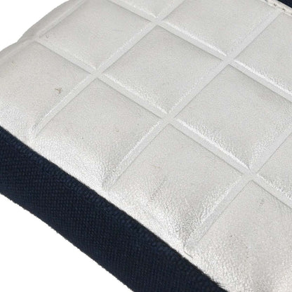 Chanel Navy Silver Canvas No.5 Choco Bar Handbag