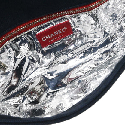 Chanel Navy Silver Canvas No.5 Choco Bar Handbag