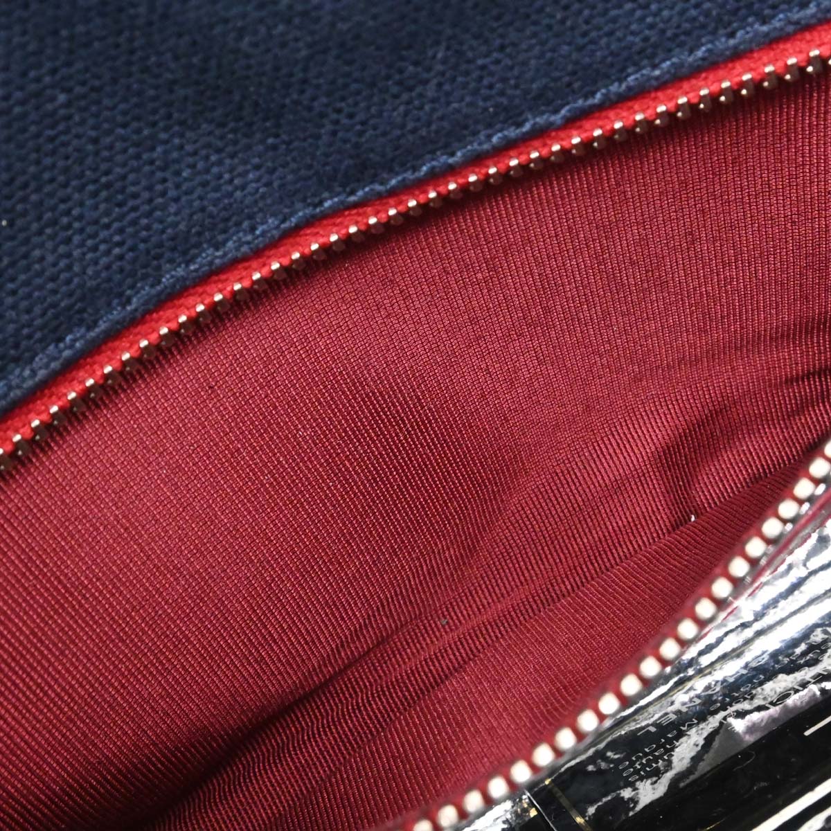 Chanel Navy Silver Canvas No.5 Choco Bar Handbag