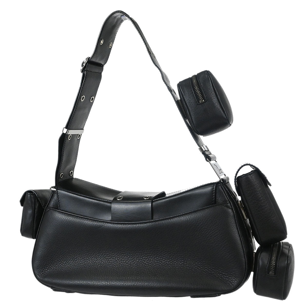 Christian Dior Black Leather Street Chic Columbus Shoulder Bag